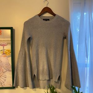 Grey sweater with bell sleeves